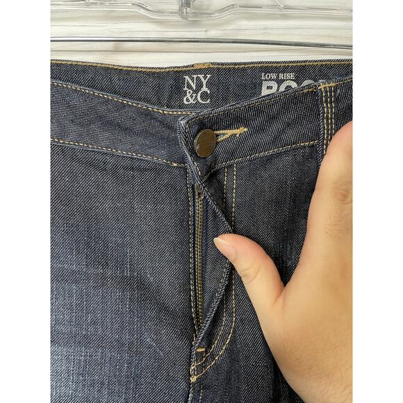NY&C New York & Company Jeans Womens 18 Dark Wash Low Rise Bootcut Curvy Denim - Picture 2 of 13